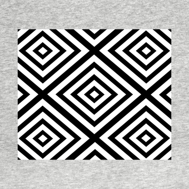Abstract geometric pattern - black and white. by kerens
